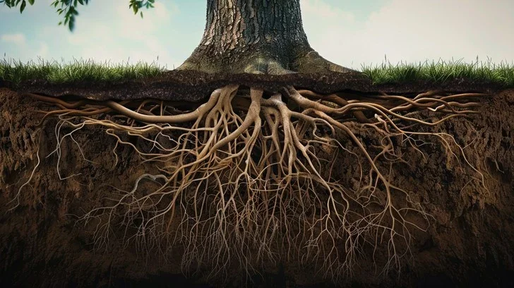 Tree root system — the hidden infrastructure that supports everything visible above ground