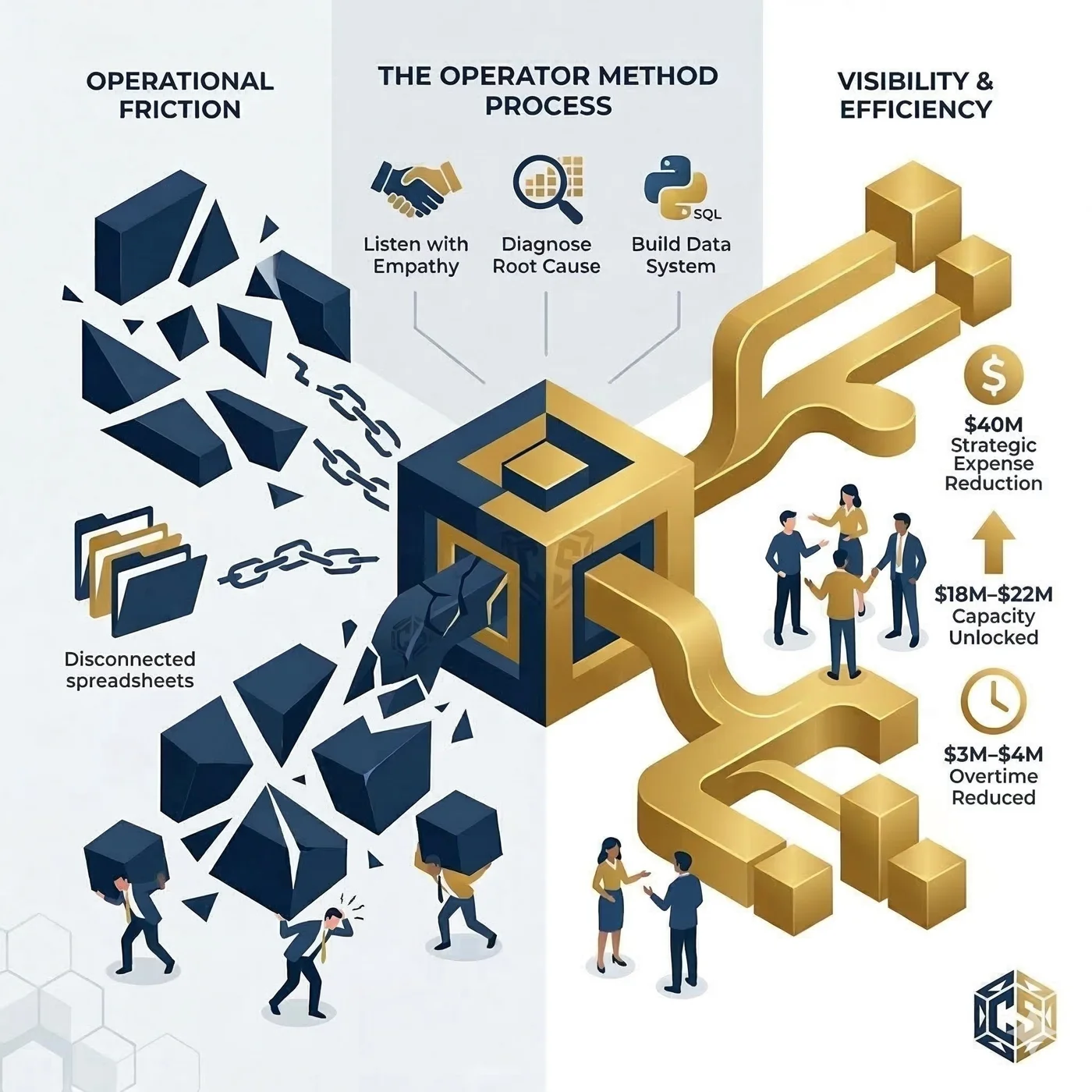 The Operator Method: Operational Friction → Process → Visibility & Efficiency